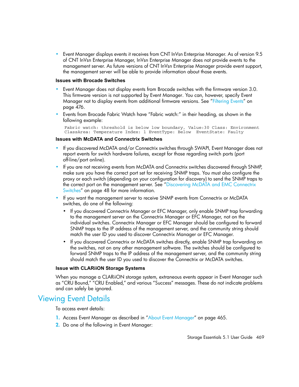 Viewing event details | HP Storage Essentials NAS Manager Software User Manual | Page 501 / 770