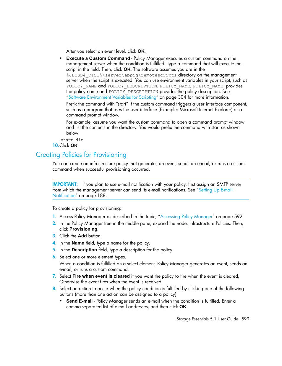 Creating policies for provisioning | HP Storage Essentials NAS Manager Software User Manual | Page 631 / 770