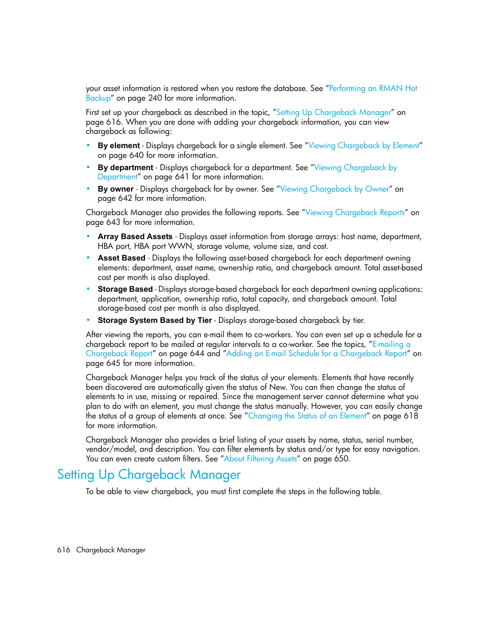 Setting up chargeback manager | HP Storage Essentials NAS Manager Software User Manual | Page 648 / 770