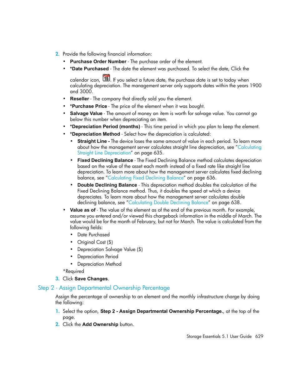 Step 2 - assign departmental ownership percentage | HP Storage Essentials NAS Manager Software User Manual | Page 661 / 770