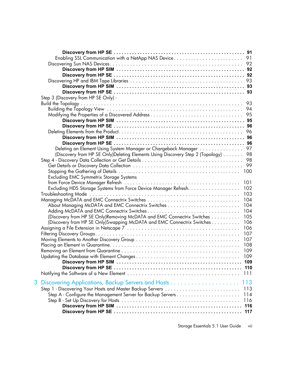 HP Storage Essentials NAS Manager Software User Manual | Page 7 / 770