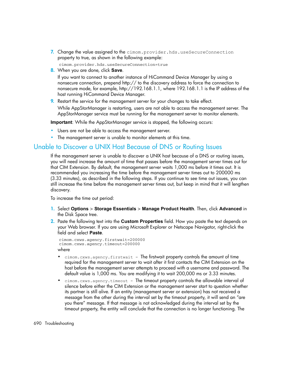 Unable to | HP Storage Essentials NAS Manager Software User Manual | Page 722 / 770