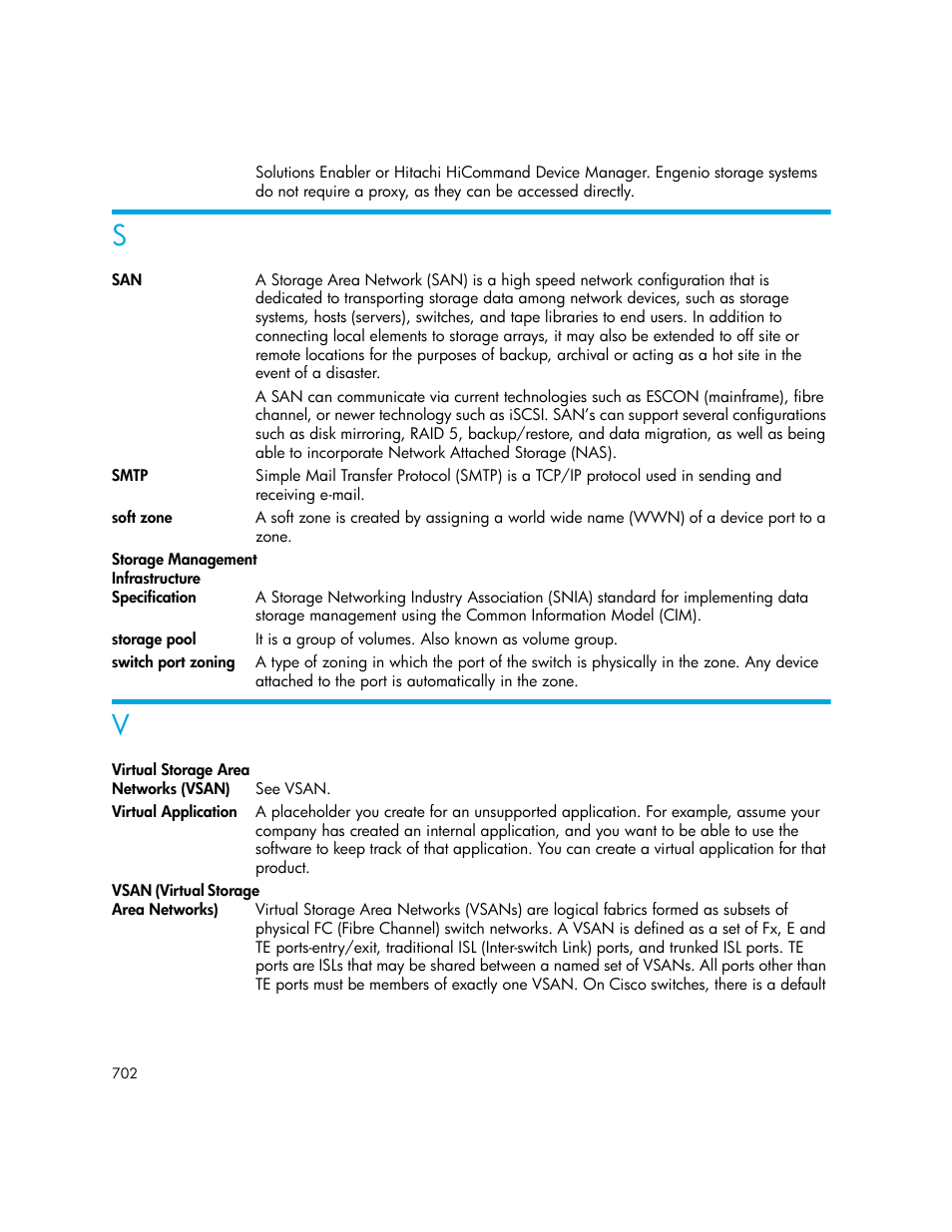 Soft zone | HP Storage Essentials NAS Manager Software User Manual | Page 734 / 770