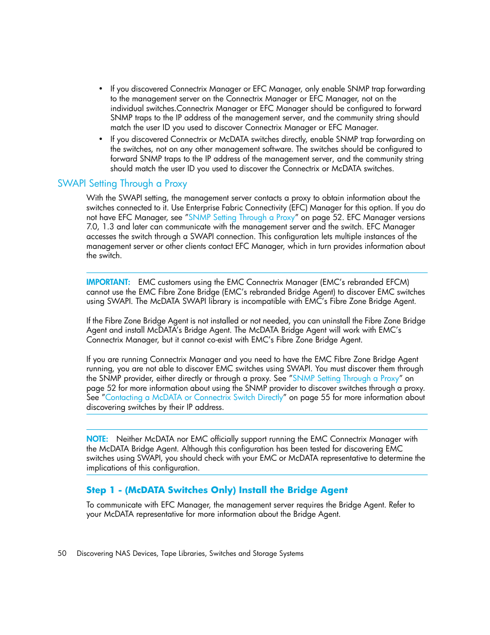 Swapi setting through a proxy, Swapi, Setting through a | Proxy | HP Storage Essentials NAS Manager Software User Manual | Page 82 / 770