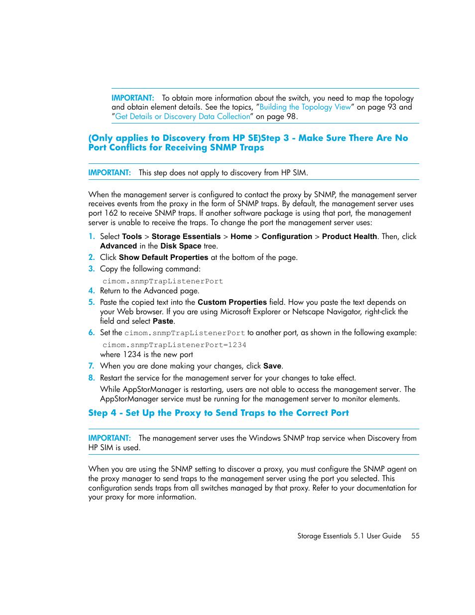 Receiving snmp traps | HP Storage Essentials NAS Manager Software User Manual | Page 87 / 770