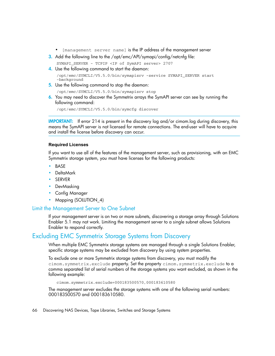 Limit the management server to one subnet | HP Storage Essentials NAS Manager Software User Manual | Page 98 / 770