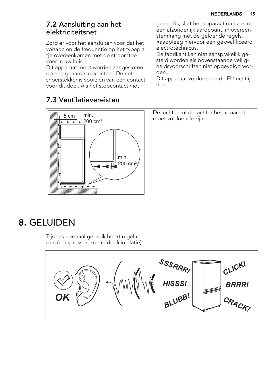 Geluiden | AEG SKS91240F0 User Manual | Page 15 / 68