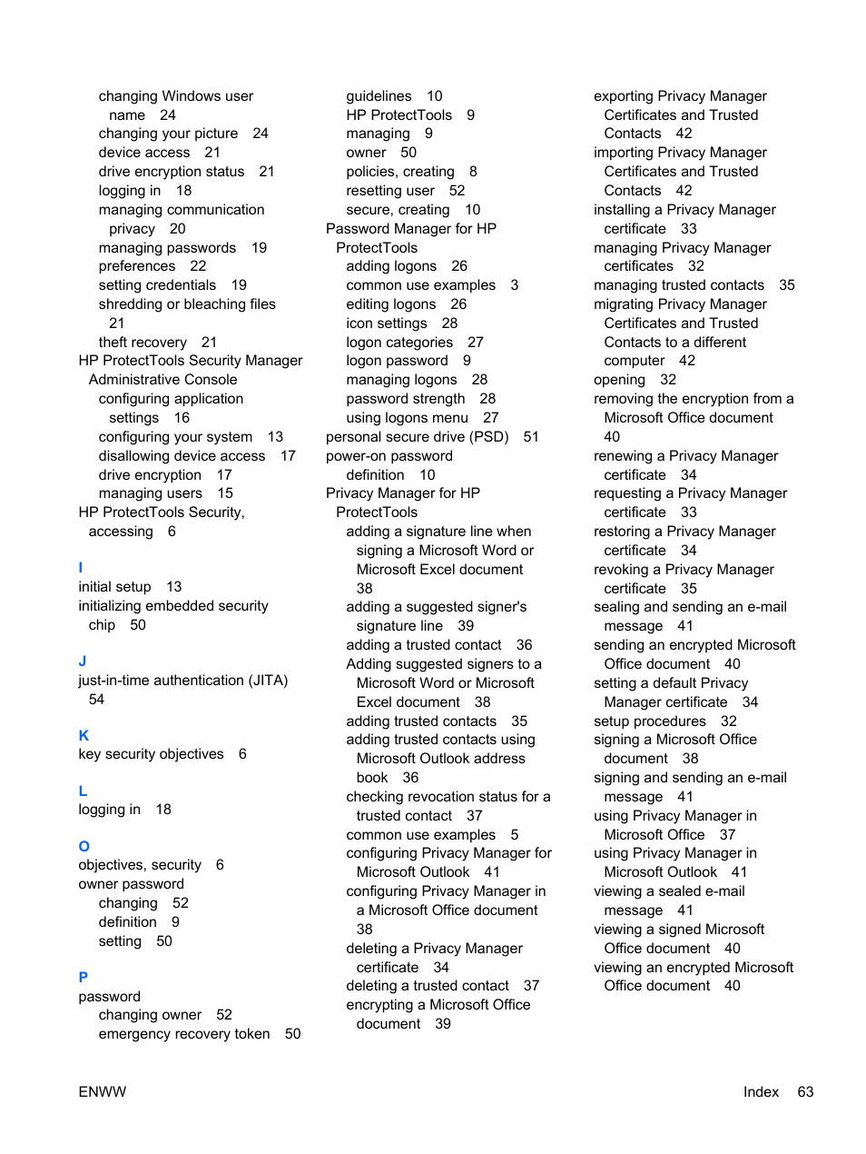 HP HP ProtectTools Security Software, Version 6.0 (User Guide) User Manual | Page 73 / 74