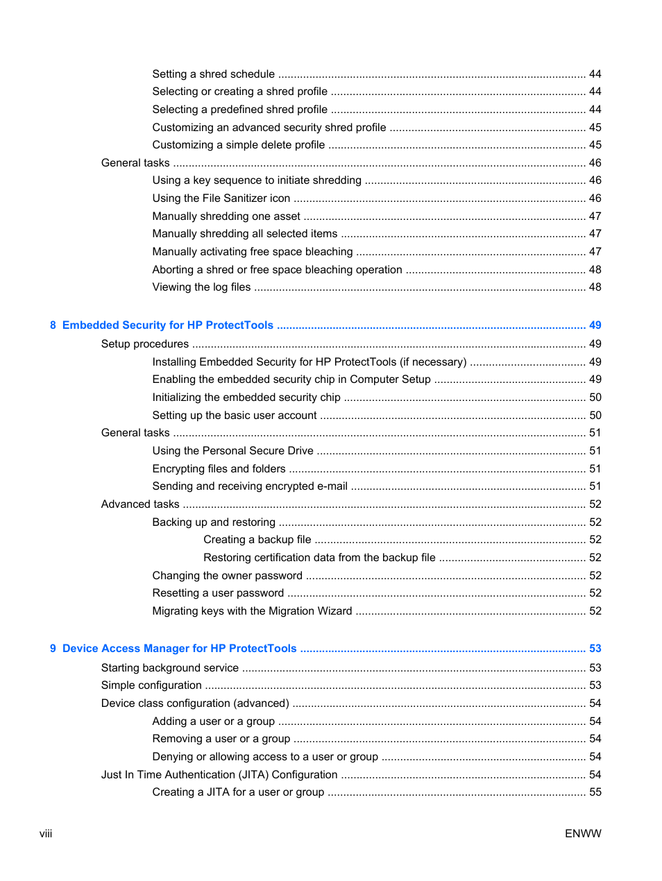 HP HP ProtectTools Security Software, Version 6.0 (User Guide) User Manual | Page 8 / 74