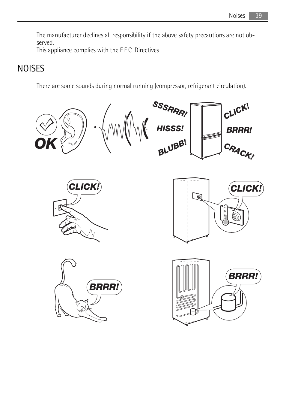 Noises | AEG SKS68848F0 User Manual | Page 39 / 84