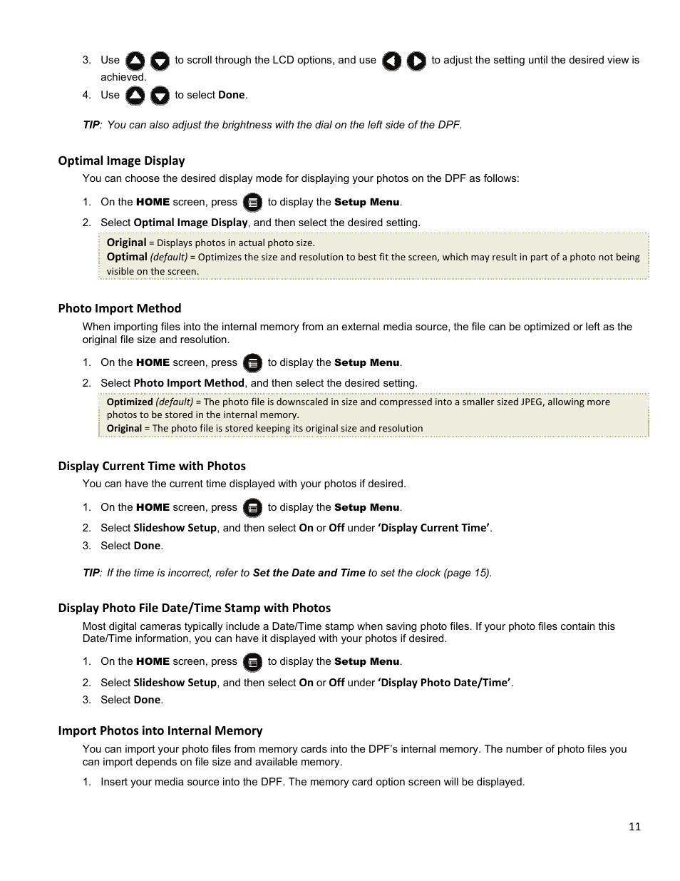 HP df1010p1 Rahmen für Digitalbilder User Manual | Page 11 / 20