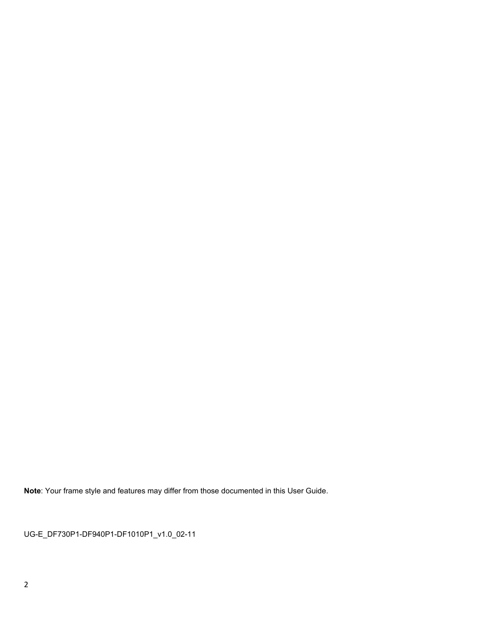 HP df1010p1 Rahmen für Digitalbilder User Manual | Page 2 / 20