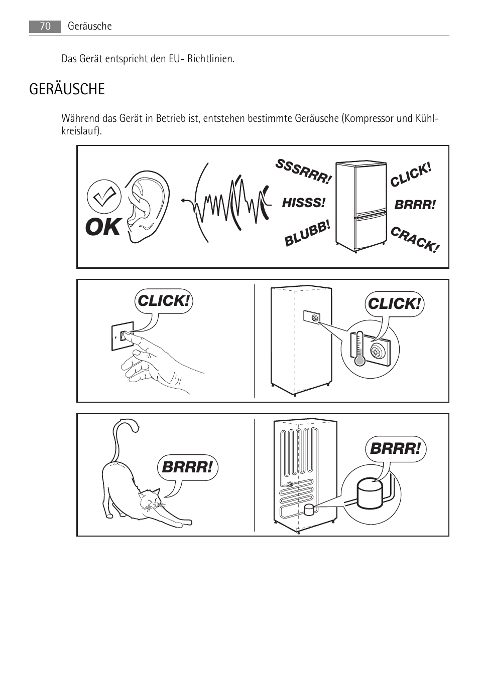 Geräusche, Brrr | AEG SKS48840S0 User Manual | Page 70 / 76