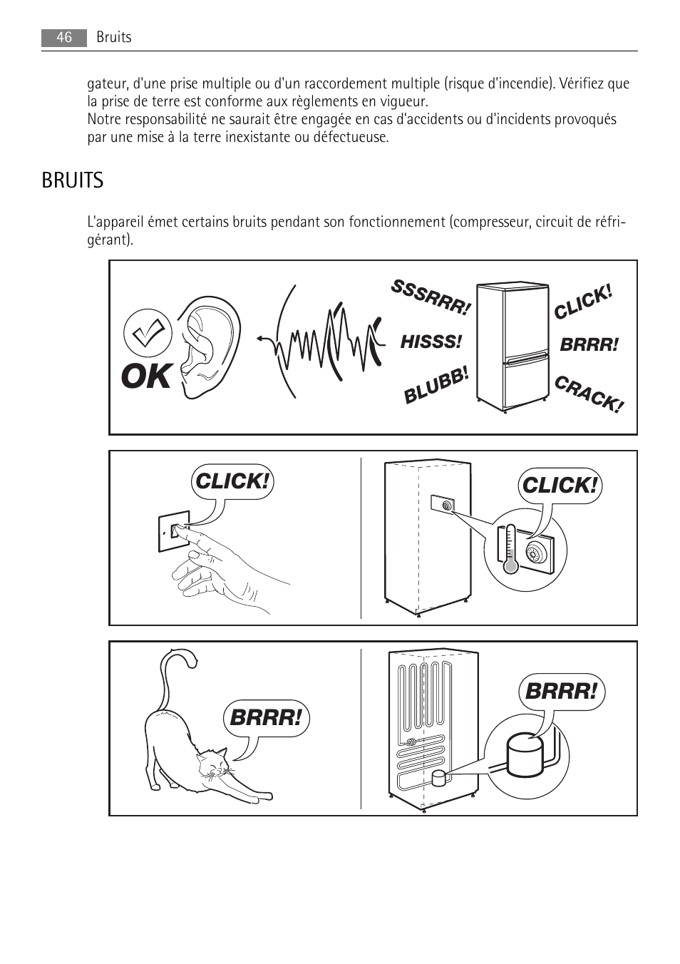 Bruits, Brrr, Click | AEG SKS48800S0 User Manual | Page 46 / 64