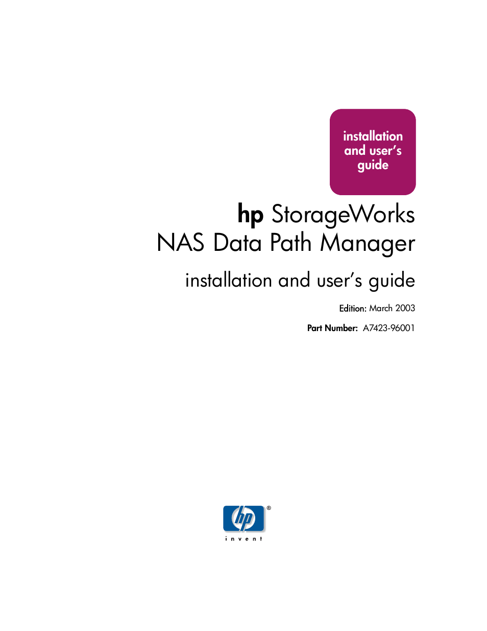 HP StorageWorks NAS Data Path Manager Software User Manual | 42 pages