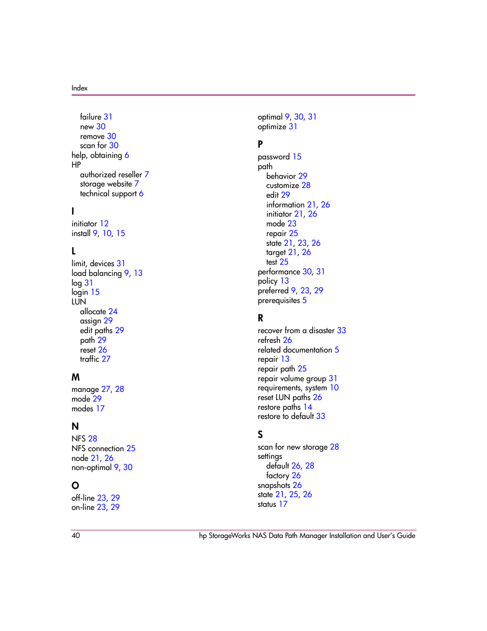 HP StorageWorks NAS Data Path Manager Software User Manual | Page 40 / 42