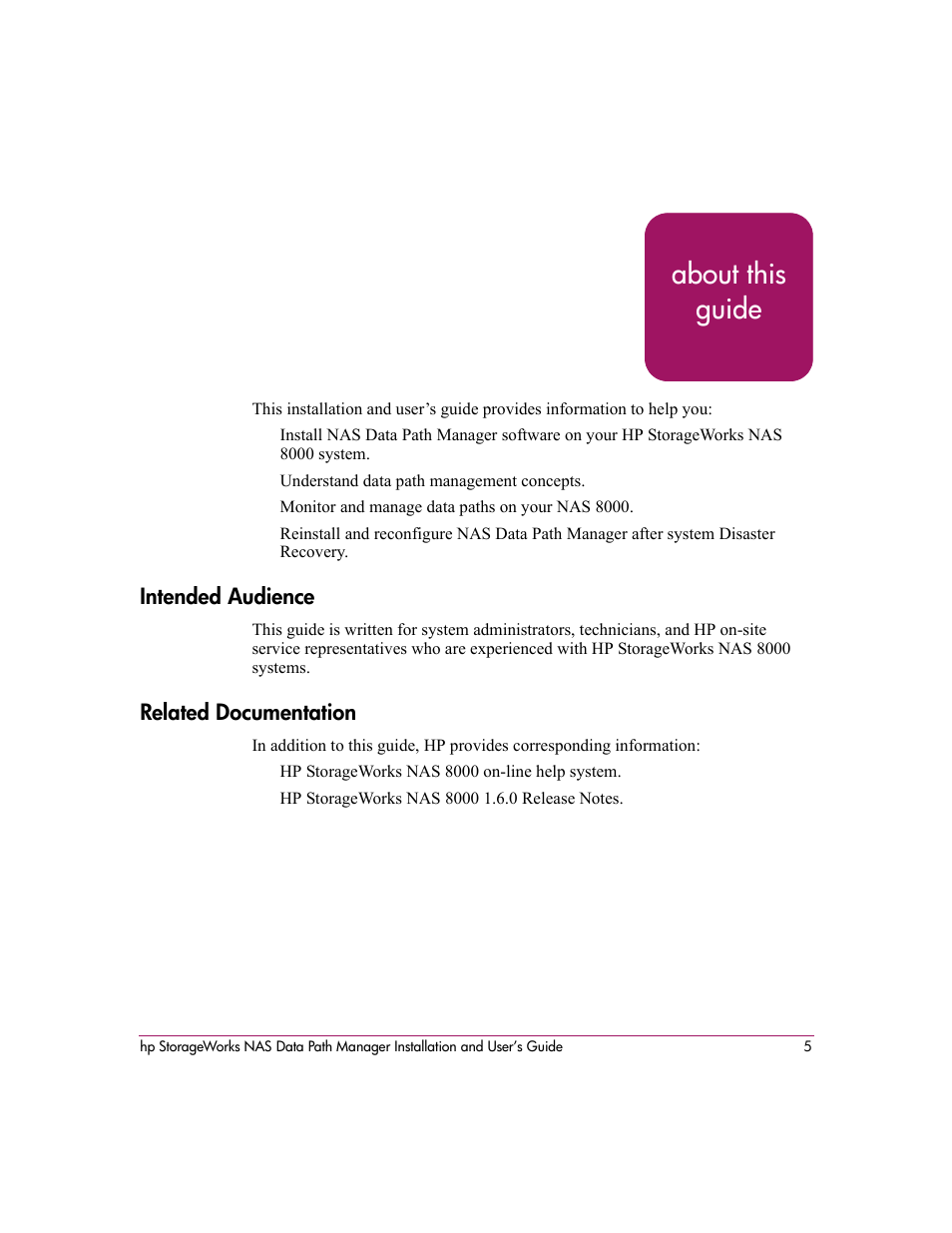 HP StorageWorks NAS Data Path Manager Software User Manual | Page 5 / 42