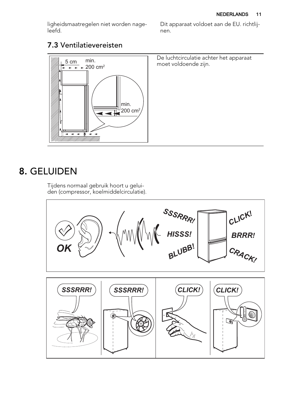 Geluiden | AEG SKS51200F0 User Manual | Page 11 / 64