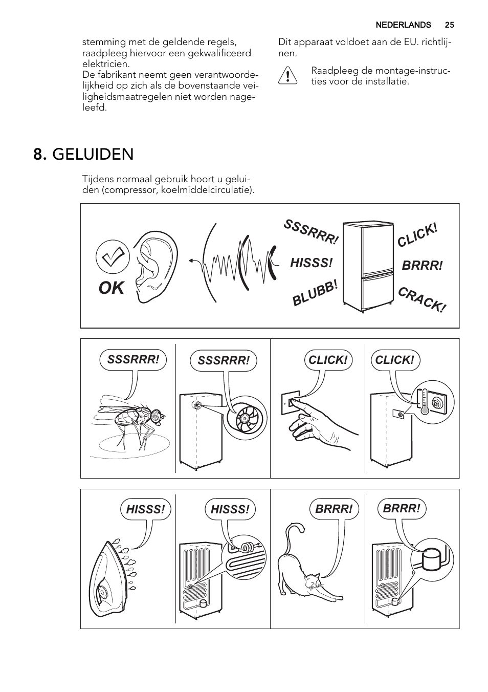 Geluiden | AEG SKS51240S0 User Manual | Page 25 / 84