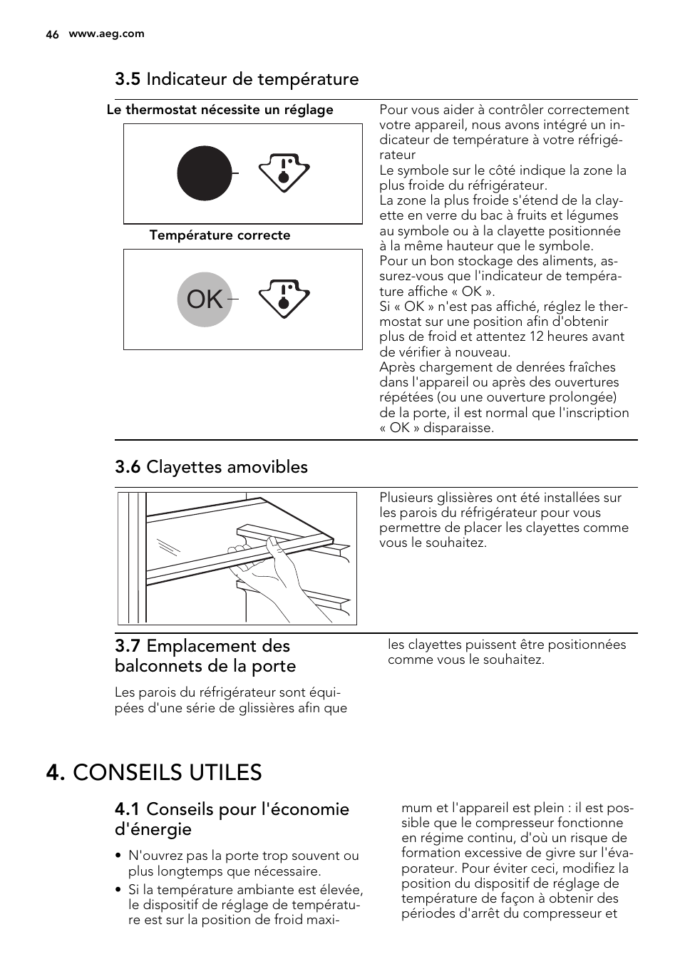 Conseils utiles | AEG SKS51240S0 User Manual | Page 46 / 84