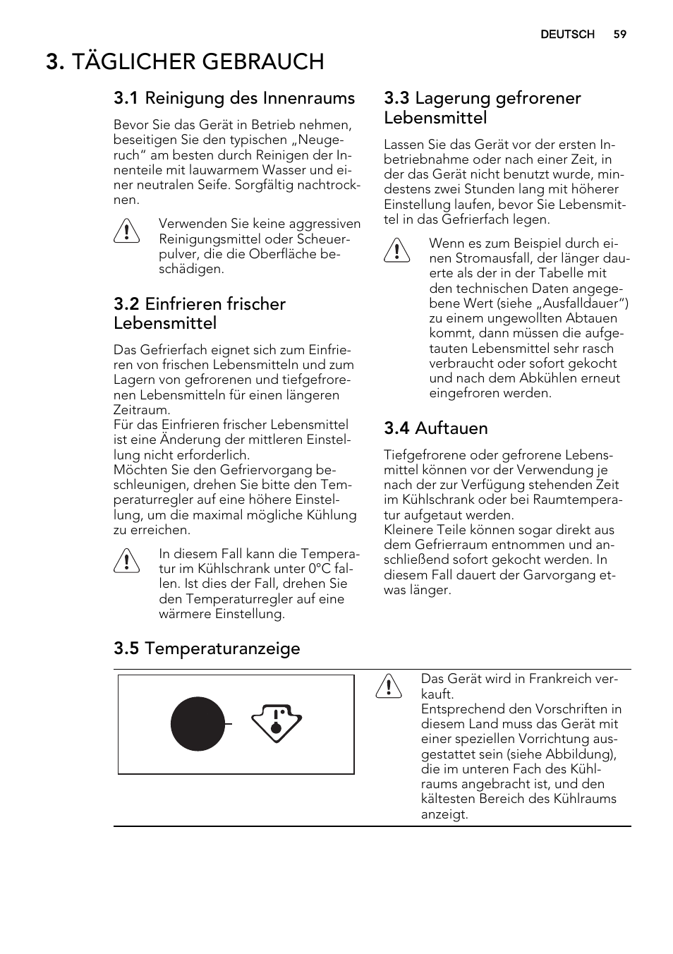 Täglicher gebrauch | AEG SKS51240S0 User Manual | Page 59 / 84