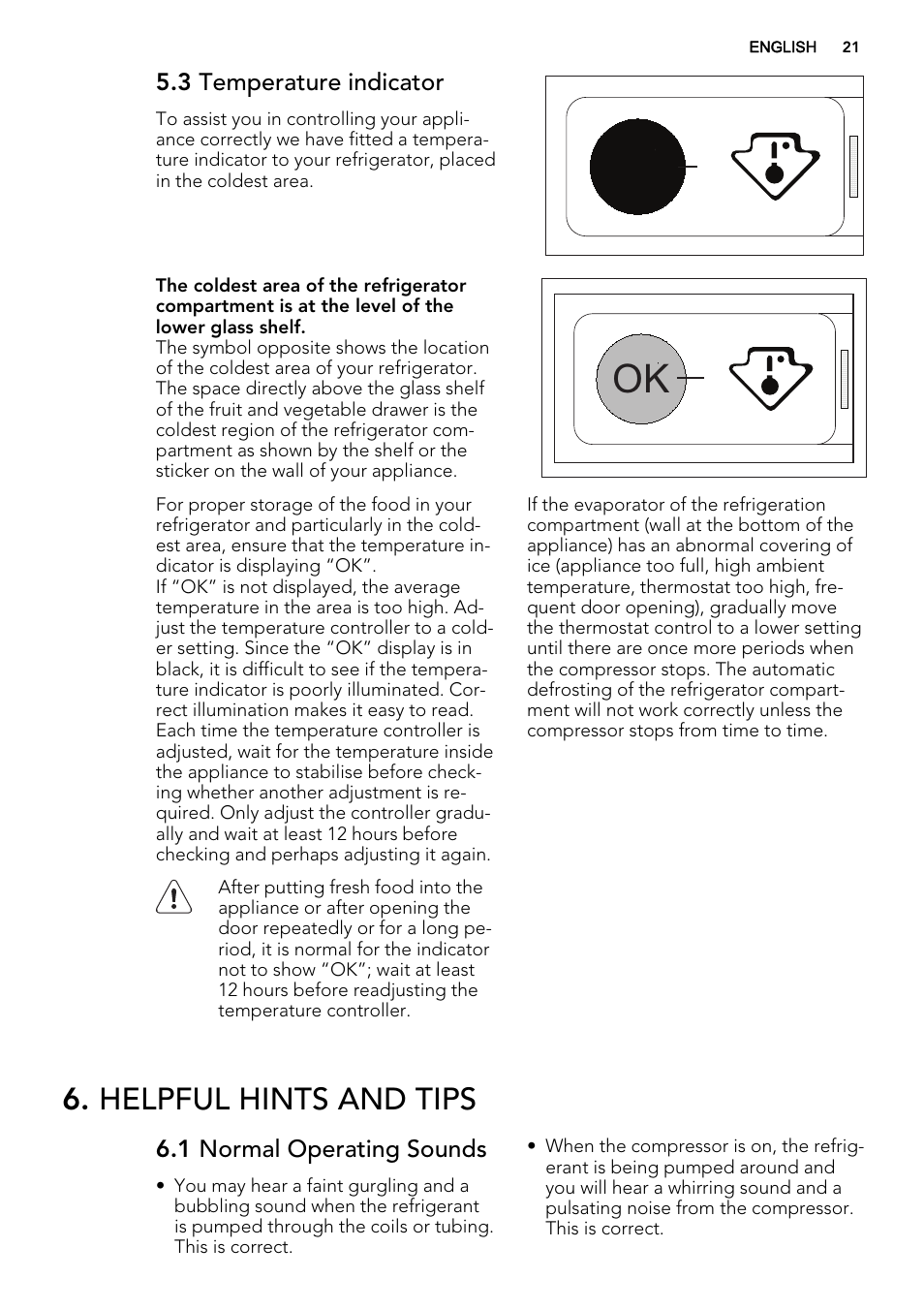 Helpful hints and tips | AEG SKS58200F0 User Manual | Page 21 / 60