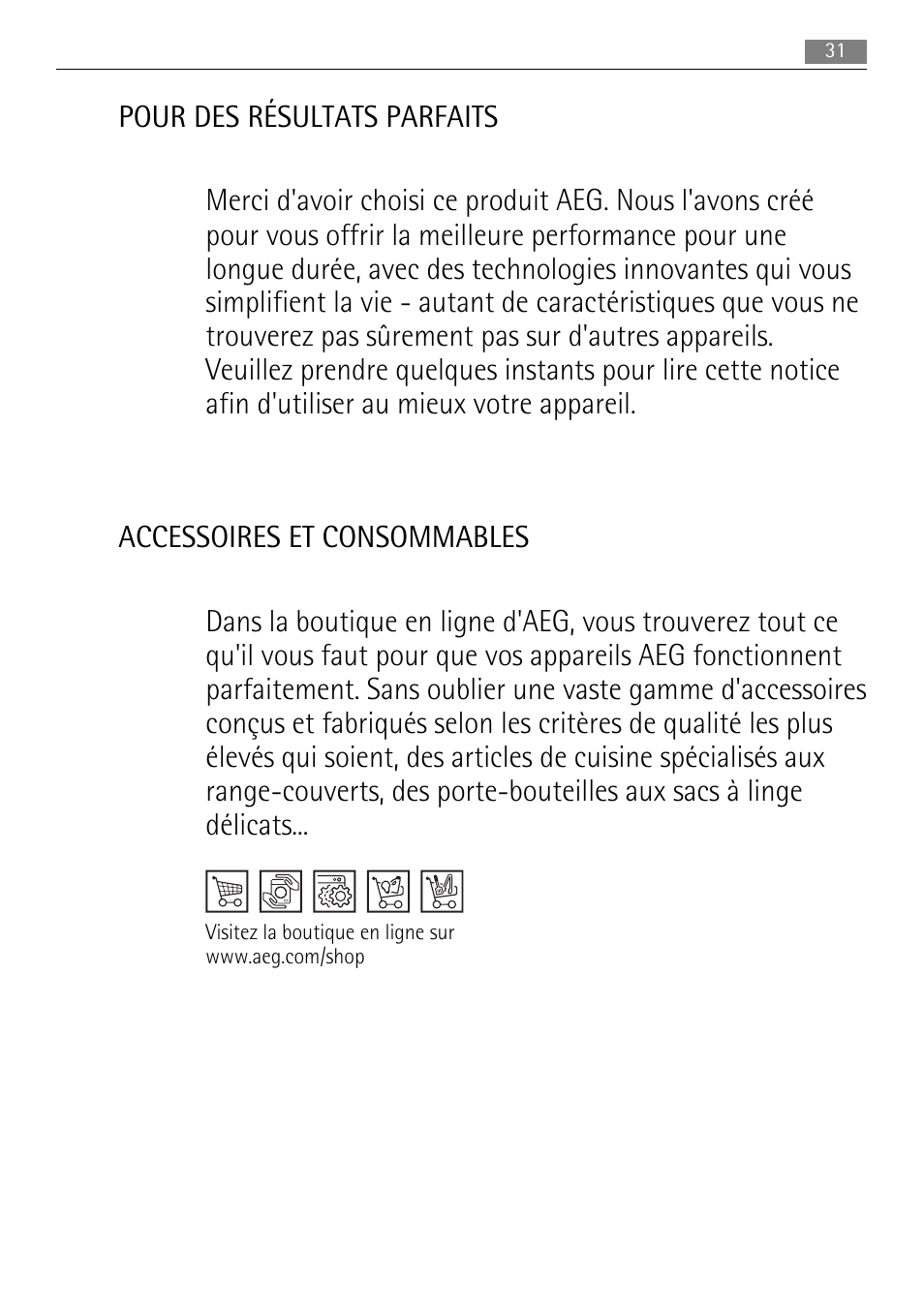 AEG SKS58800F0 User Manual | Page 31 / 64