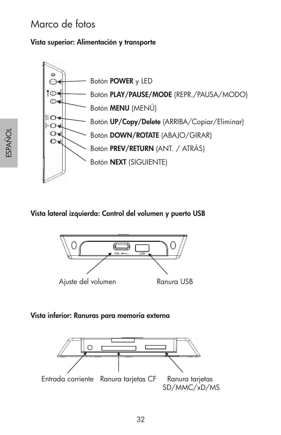Marco de fotos | HP df750 Rahmen für Digitalbilder User Manual | Page 34 / 116