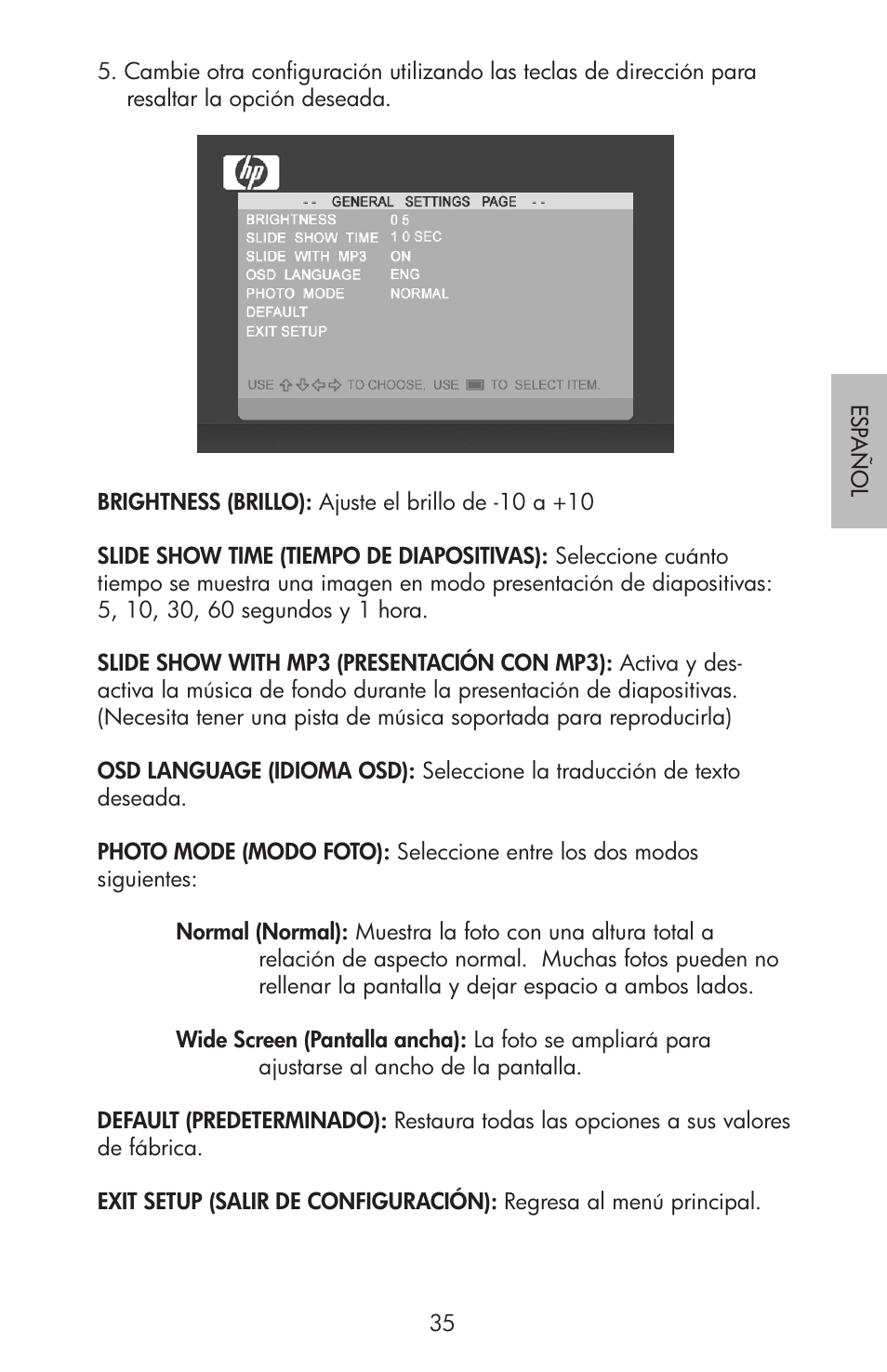 HP df750 Rahmen für Digitalbilder User Manual | Page 37 / 116