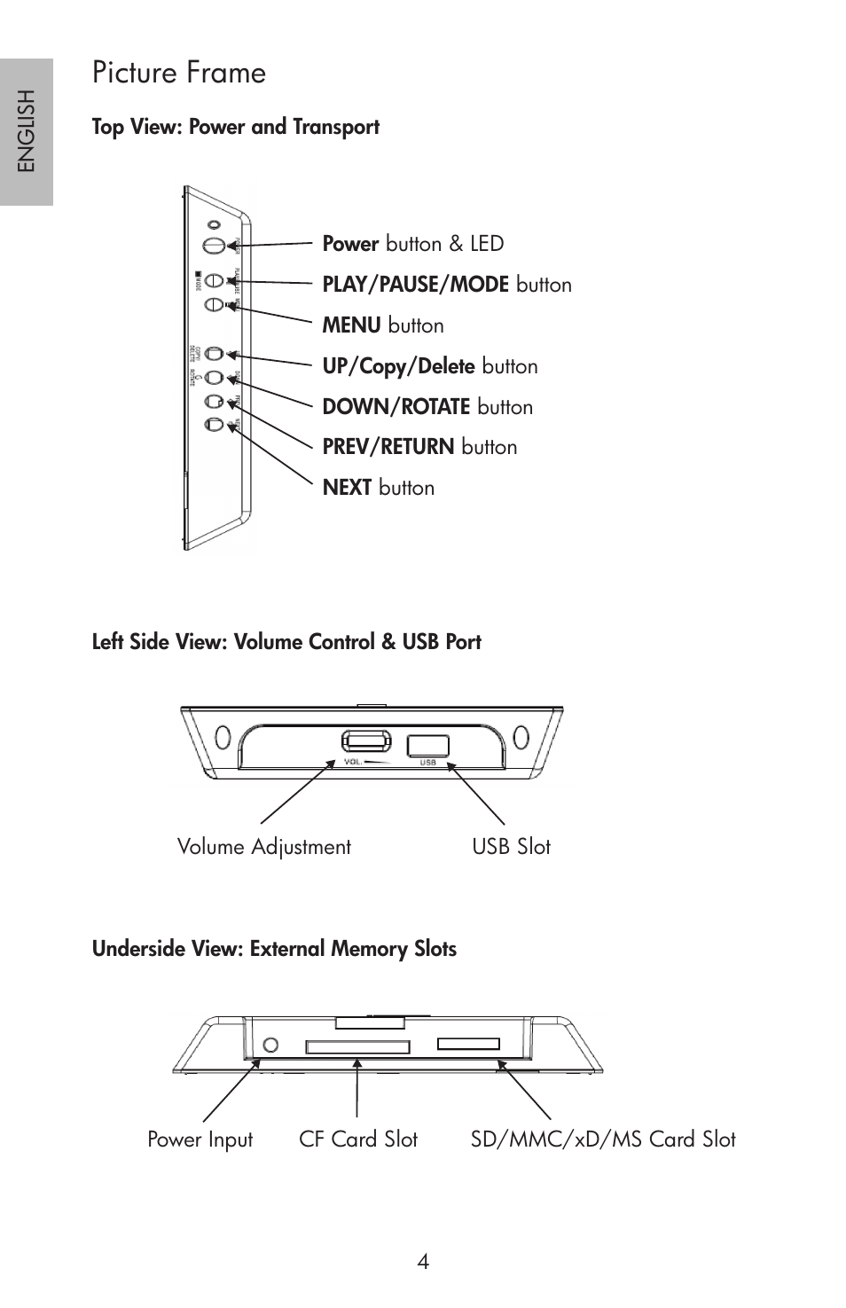 Picture frame | HP df750 Rahmen für Digitalbilder User Manual | Page 6 / 116