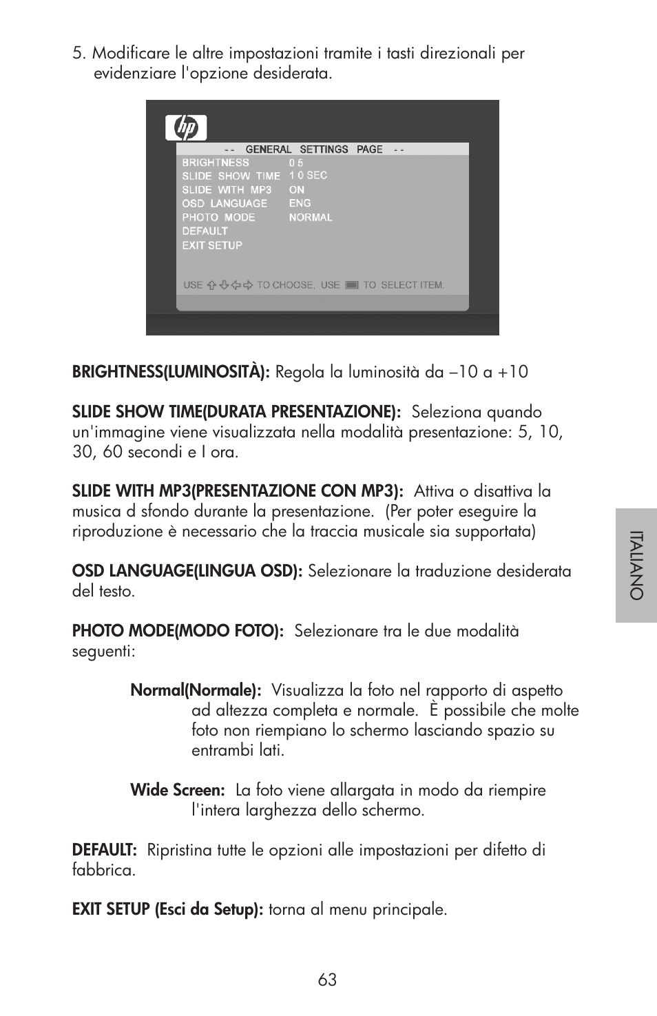 HP df750 Rahmen für Digitalbilder User Manual | Page 65 / 116