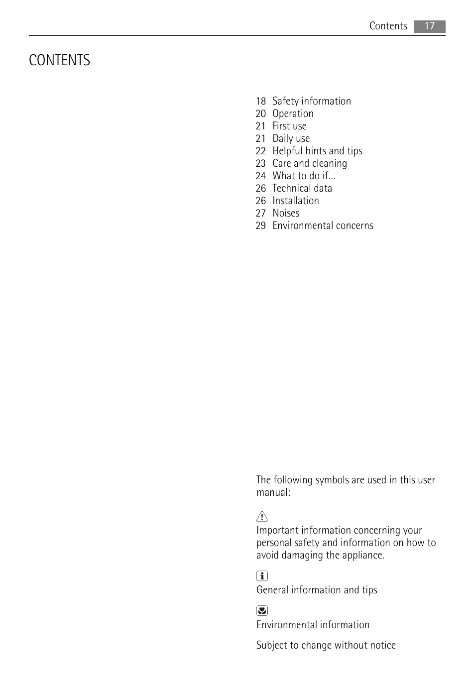 AEG SKS58800X0 User Manual | Page 17 / 60