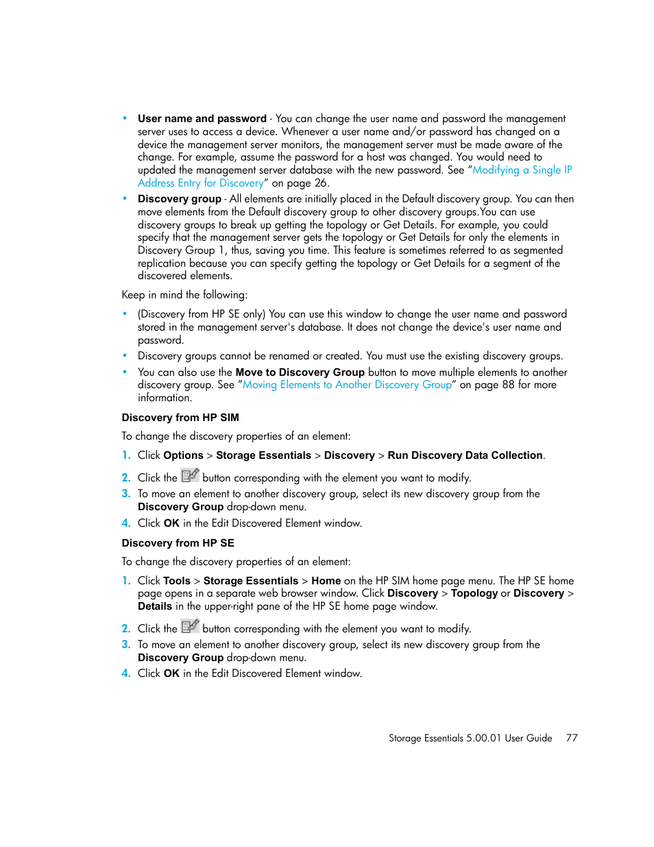 Discovery from hp sim discovery from hp se | HP Storage Essentials NAS Manager Software User Manual | Page 107 / 702