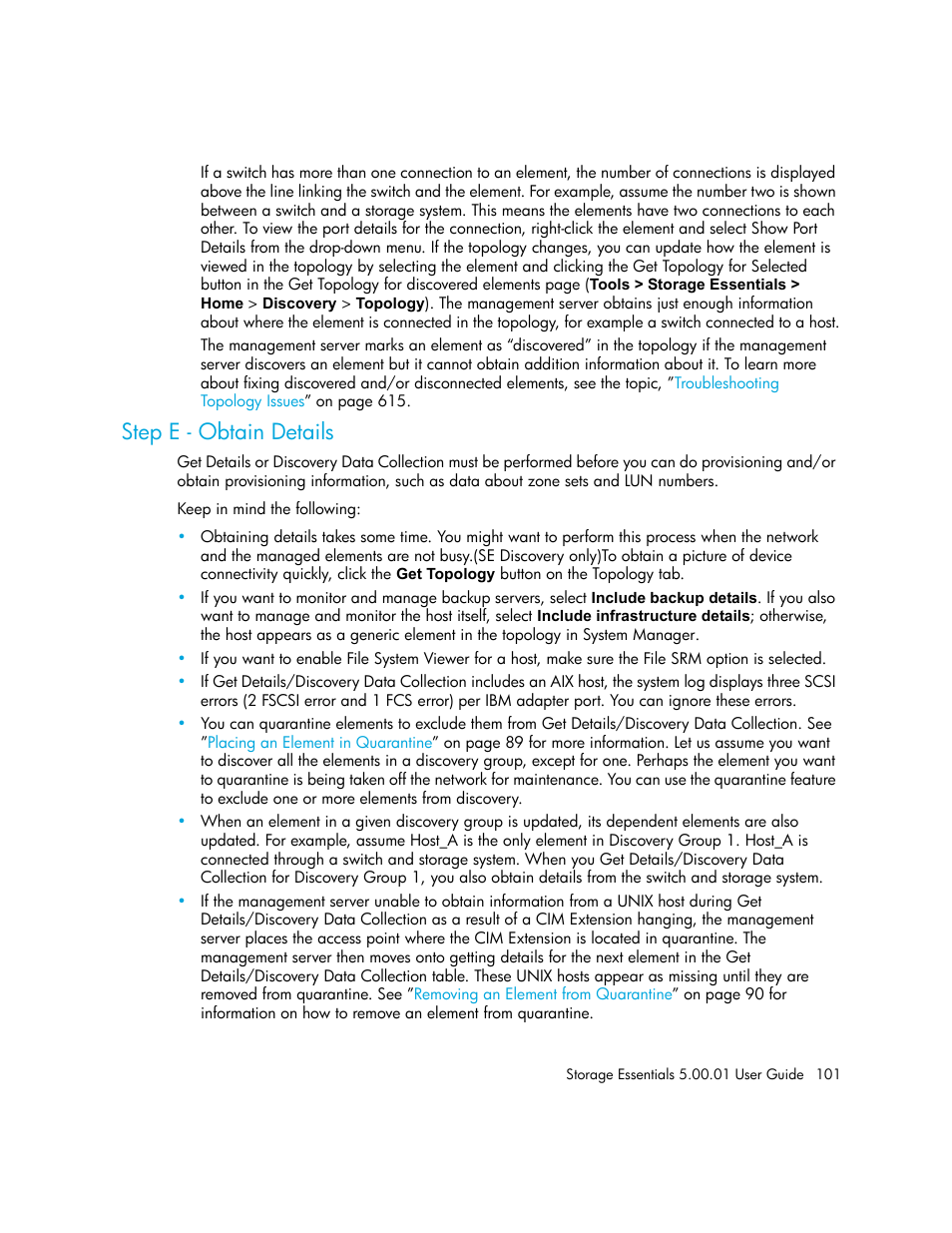 Step e - obtain details | HP Storage Essentials NAS Manager Software User Manual | Page 131 / 702