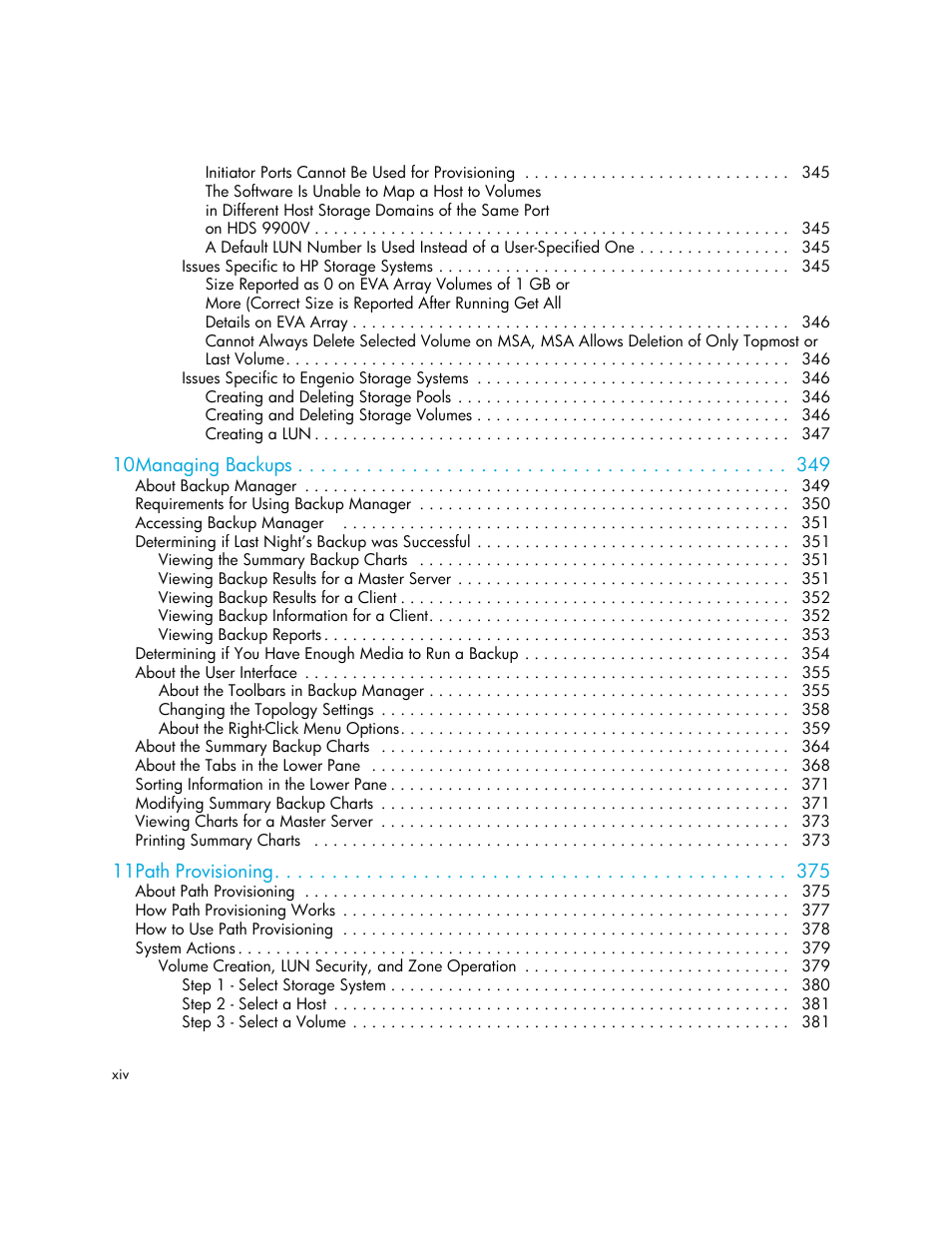 HP Storage Essentials NAS Manager Software User Manual | Page 14 / 702