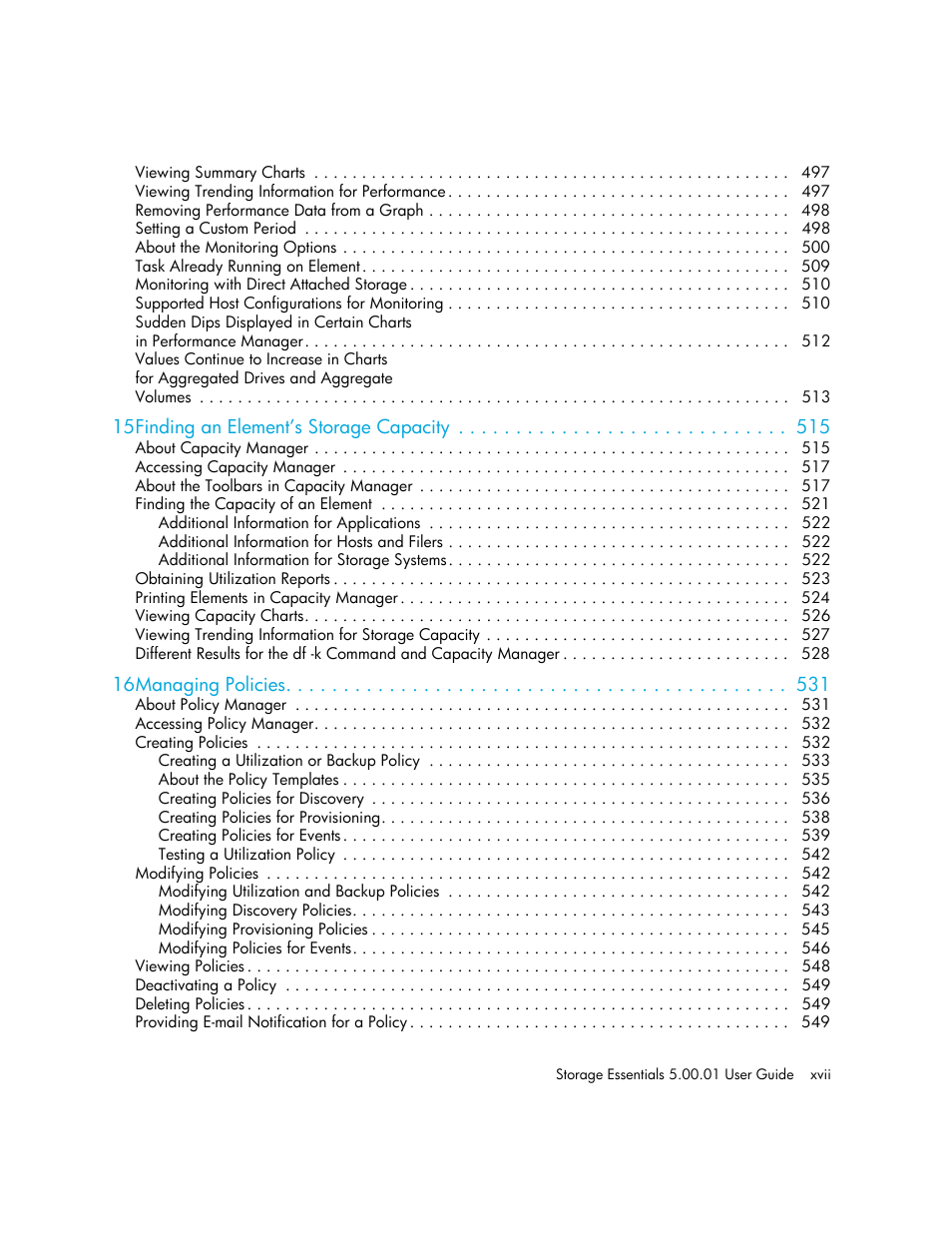 HP Storage Essentials NAS Manager Software User Manual | Page 17 / 702