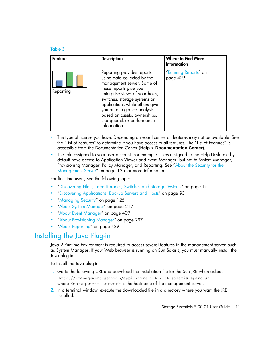 Installing the java plug-in | HP Storage Essentials NAS Manager Software User Manual | Page 41 / 702