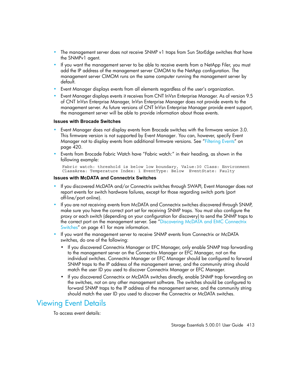 Viewing event details | HP Storage Essentials NAS Manager Software User Manual | Page 443 / 702