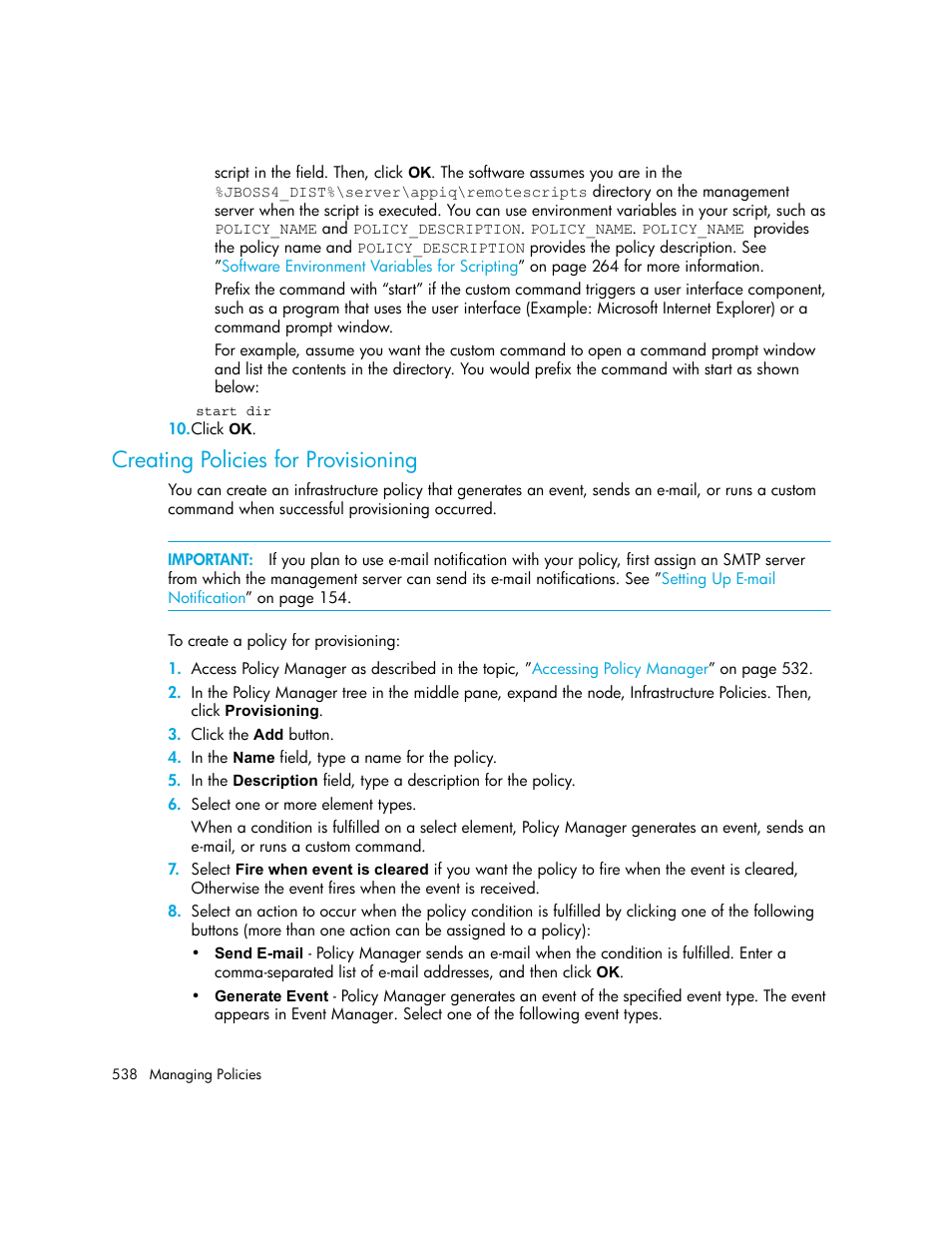 Creating policies for provisioning | HP Storage Essentials NAS Manager Software User Manual | Page 568 / 702