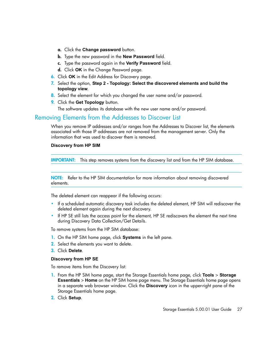 Discovery from hp sim discovery from hp se | HP Storage Essentials NAS Manager Software User Manual | Page 57 / 702