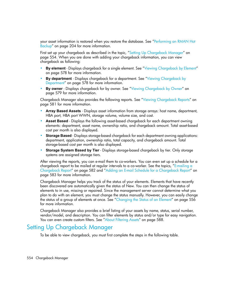 Setting up chargeback manager | HP Storage Essentials NAS Manager Software User Manual | Page 584 / 702
