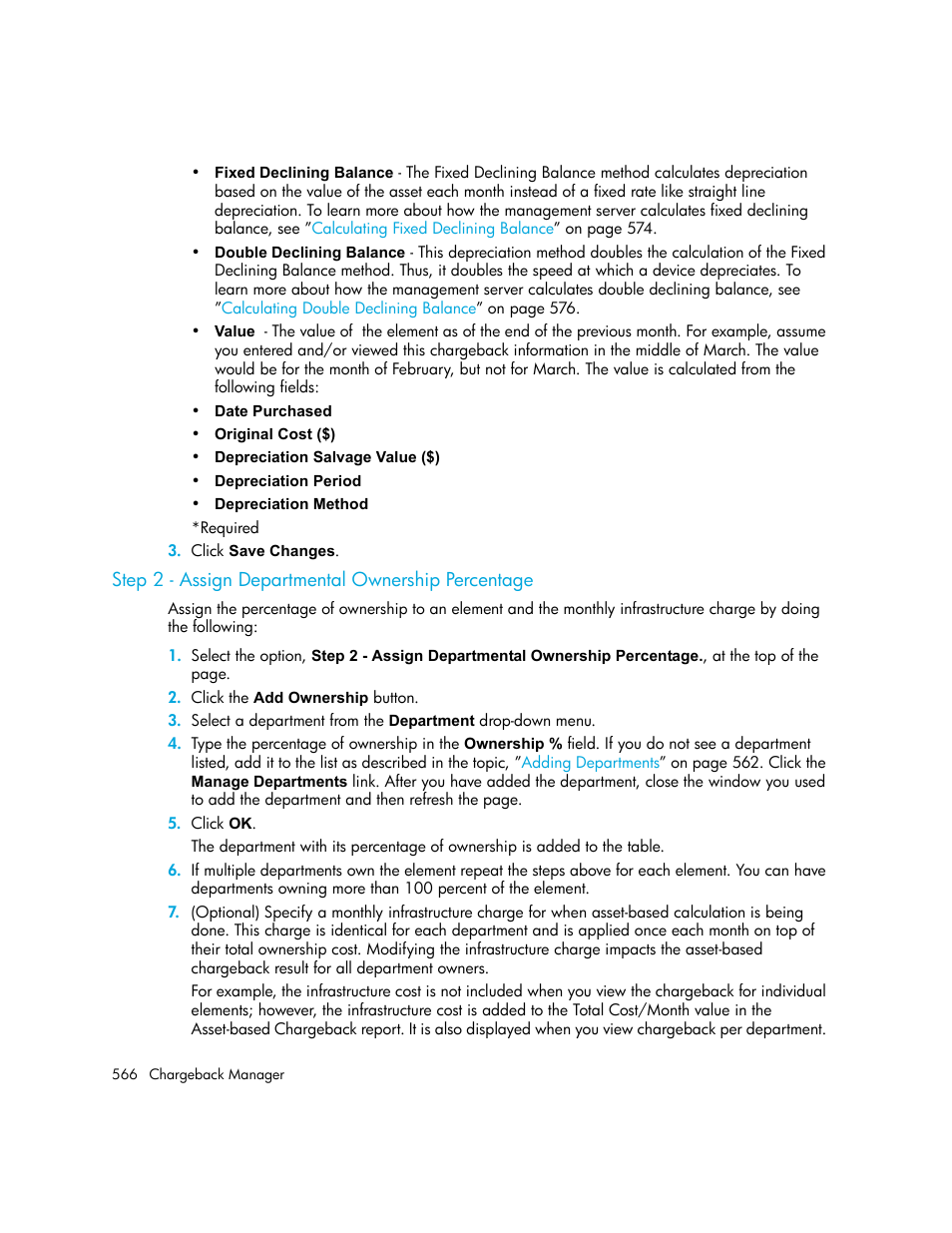 Step 2 - assign departmental ownership percentage | HP Storage Essentials NAS Manager Software User Manual | Page 596 / 702