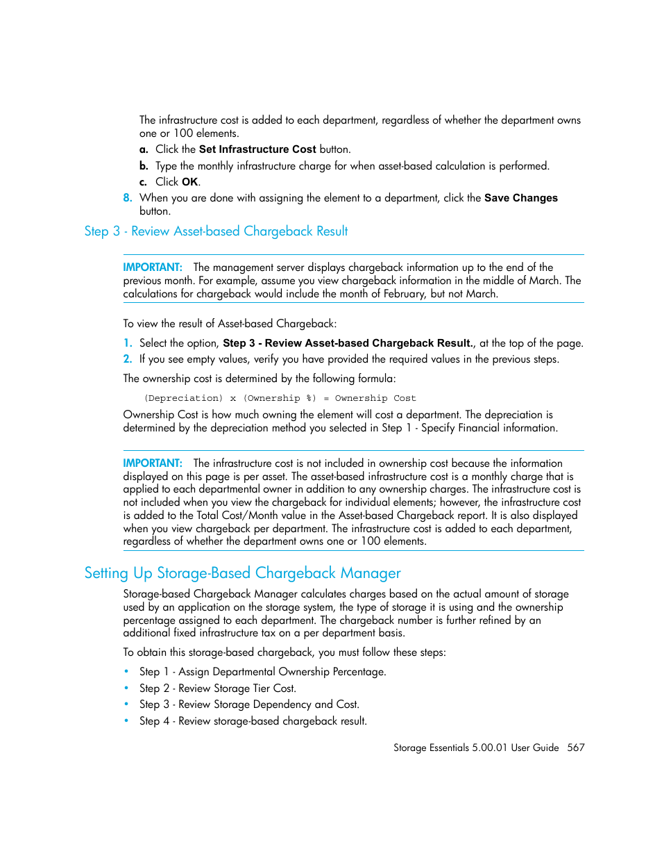 Step 3 - review asset-based chargeback result, Setting up storage-based chargeback manager, Setting up storage-based chargeback | Manager, Setting up storage-based, Chargeback manager | HP Storage Essentials NAS Manager Software User Manual | Page 597 / 702