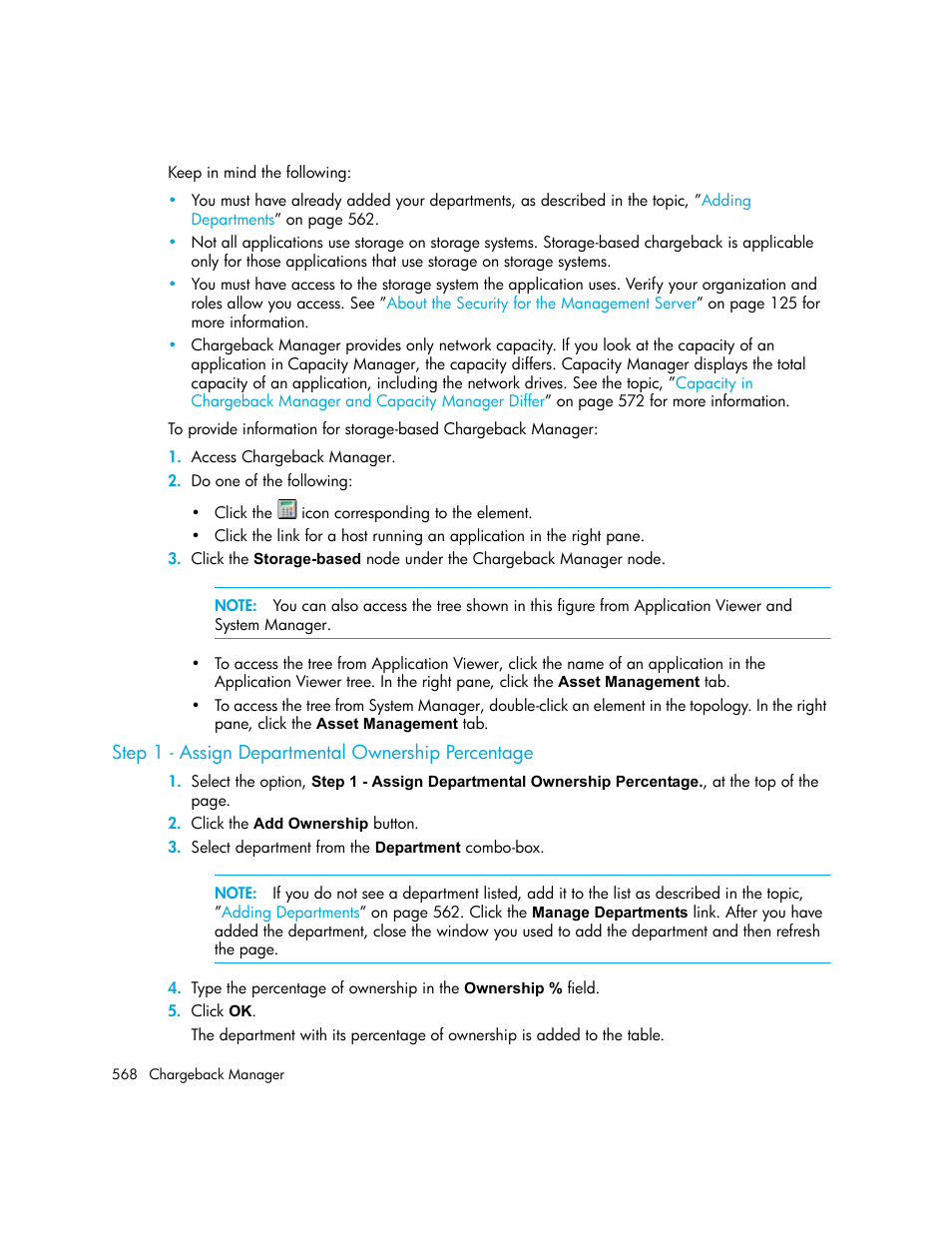 Step 1 - assign departmental ownership percentage | HP Storage Essentials NAS Manager Software User Manual | Page 598 / 702
