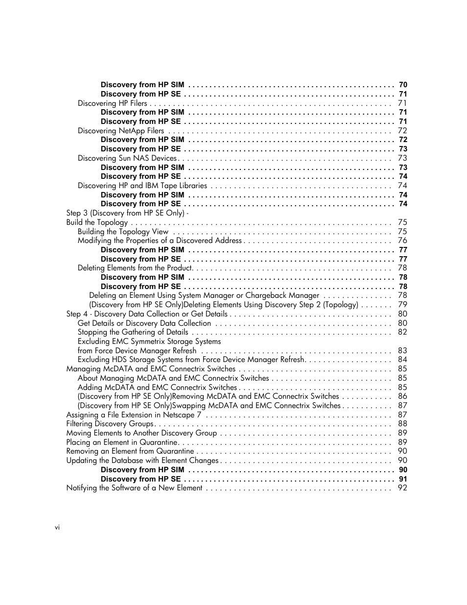 HP Storage Essentials NAS Manager Software User Manual | Page 6 / 702