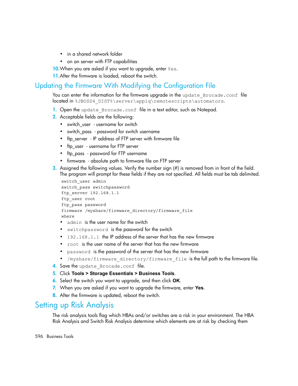 Setting up risk analysis, Setting up risk, Analysis | HP Storage Essentials NAS Manager Software User Manual | Page 626 / 702