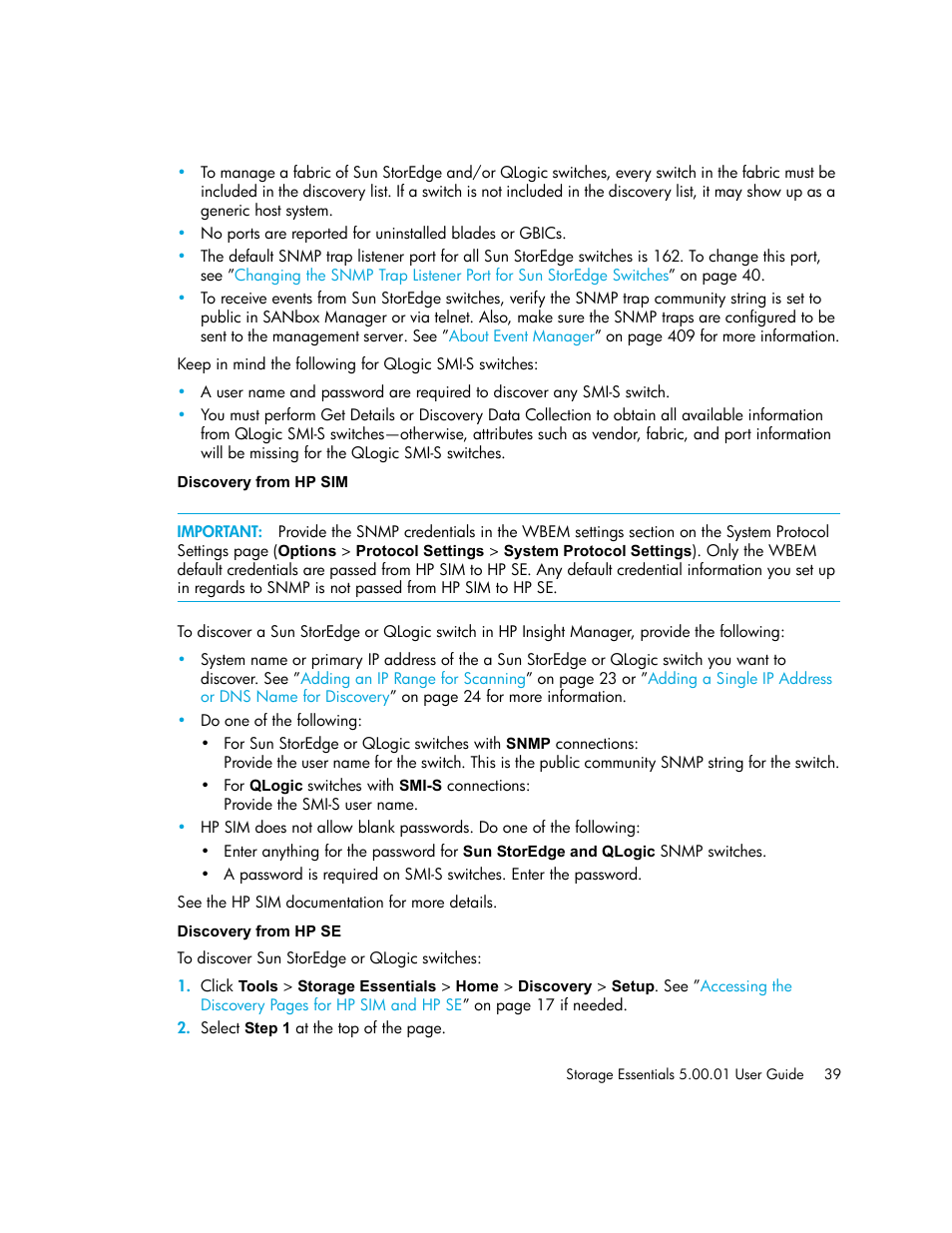 Discovery from hp sim discovery from hp se | HP Storage Essentials NAS Manager Software User Manual | Page 69 / 702