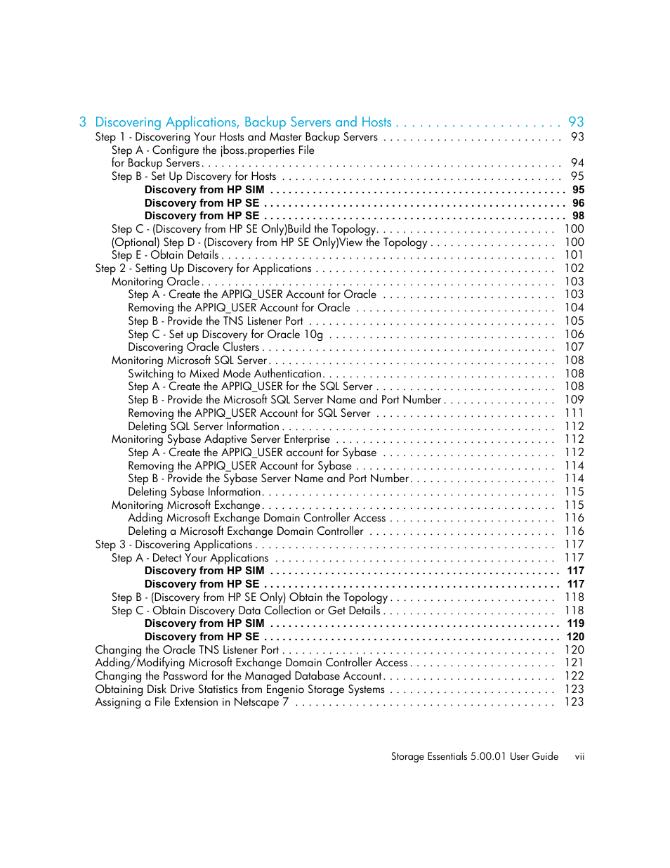 HP Storage Essentials NAS Manager Software User Manual | Page 7 / 702