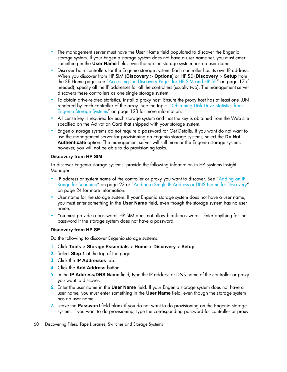 Discovery from hp sim discovery from hp se | HP Storage Essentials NAS Manager Software User Manual | Page 90 / 702