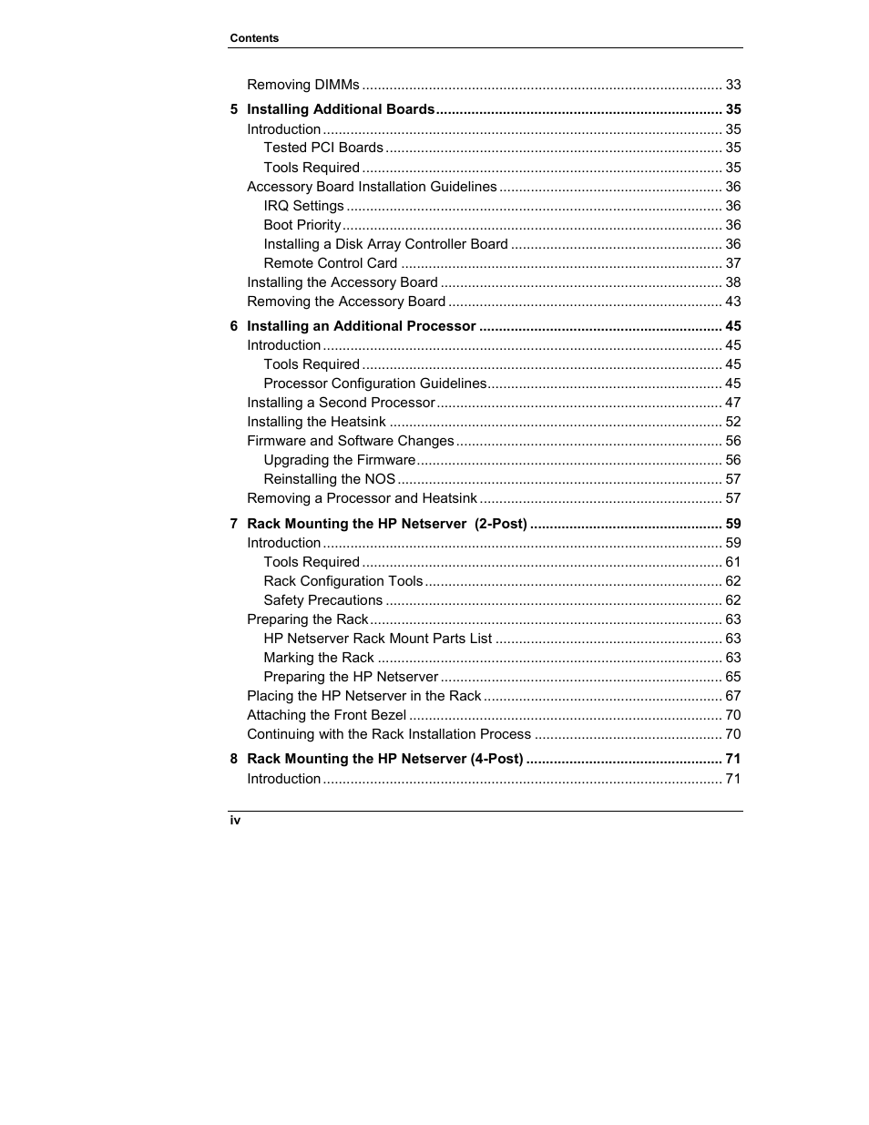 HP Netserver L Server series User Manual | Page 4 / 140